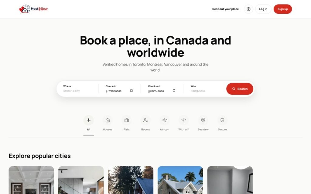 Aperçu du site Host Séjour