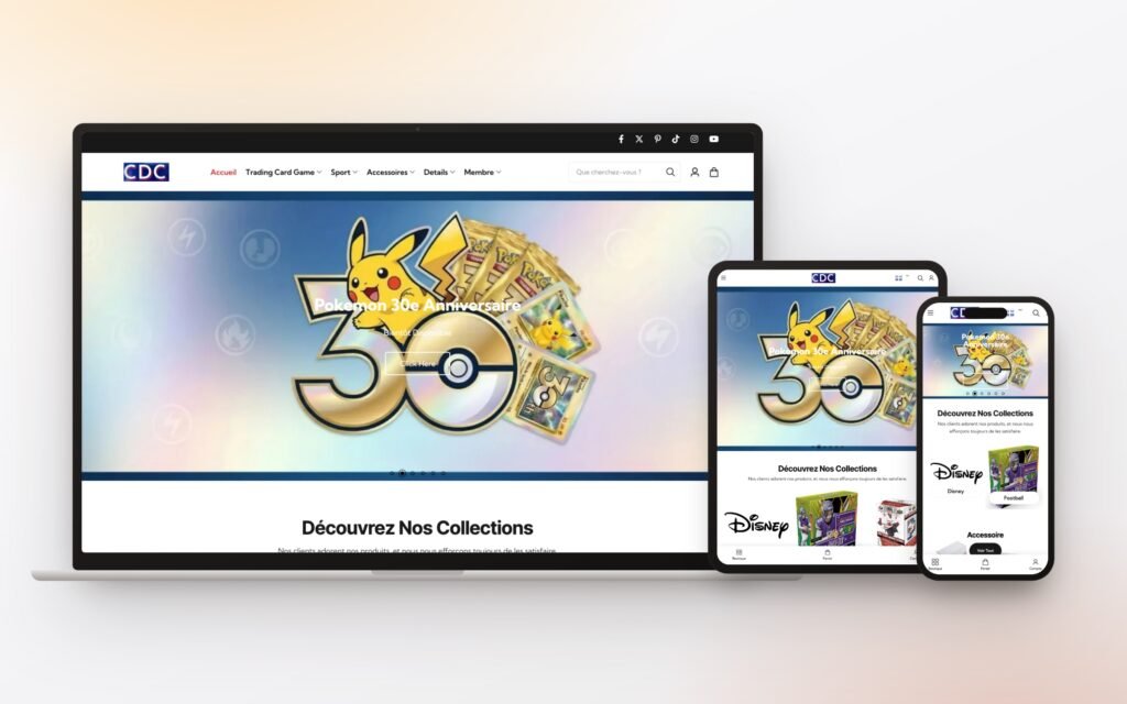 Site Les Cartes du Comte en version ordinateur portable, tablette et téléphone — réalisé par GroupeOlaf